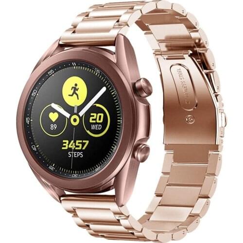 20mm 22mm Stainless Steel Bracelet For Samsung Galaxy Watch 3 Huawei Watch GT 2 Metal Strap For Galaxy Watch 46mm 42mm Active 2