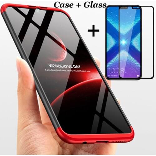 Olhveitra Case For Huawei P30 P20 Lite Pro Cover 360 Tempered Glass Case For Huawei Mate 20 Lite P Smart 2019 Screen Protector