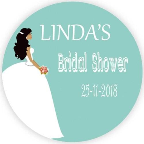 DouxArt 100pcs Personalized Wedding Stickers - Birdal Shower - 40mm Marriage Wedding Communion Decoration Labels Seals P104