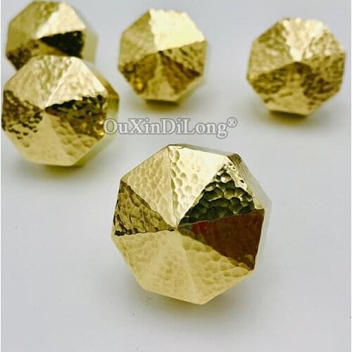European 10PCS Solid Brass Octagonal Hammer Cabinet Handles Drawer Pulls Cupboard Wardrobe TV Wine Cabinet Pulls Handles & Knobs