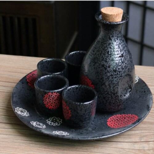 Flask Home Bar Sets Japanese Bar Barware Cups Set Sake Ceramics Wine Set Dosador Bebida Drinks Kitchen Dining Bar BD50JU