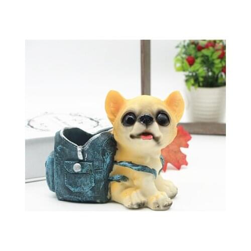 Creative resin for puppy pen Craftwork home desktop receiving box birthday gift dolls statues Home dies