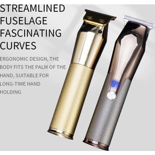 Professional Hair Trimmer Gold Electric Trimmer For Men Cordless Rechargeable Shaver Barber Hair Cutting Machine T Hair Styling