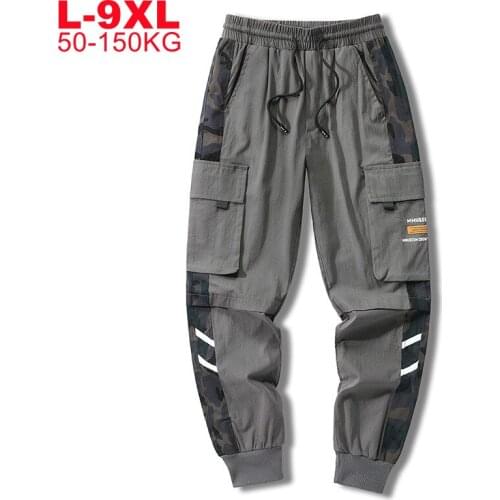 Plus Size 9xl 8xl Camouflage Cargo Pants Joggers Men Trousers Hip Hop Army Camo Cotton Sweatpants Mens Big Pockets Cargo Pants