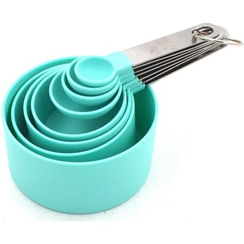 8PCS Multi Purpose Measuring Cups and Spoons Set Steel Kitchen Measuring Tool Coffee Sugar Measuring Spoon Kitchen Tool