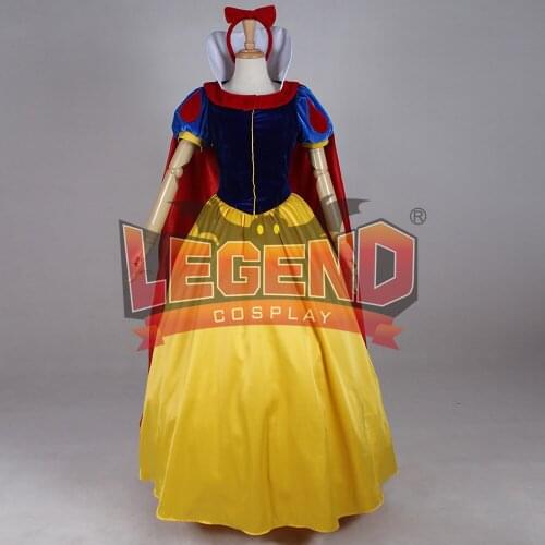 Snow princess fancy dress costume with cape velvet satin dress custom made