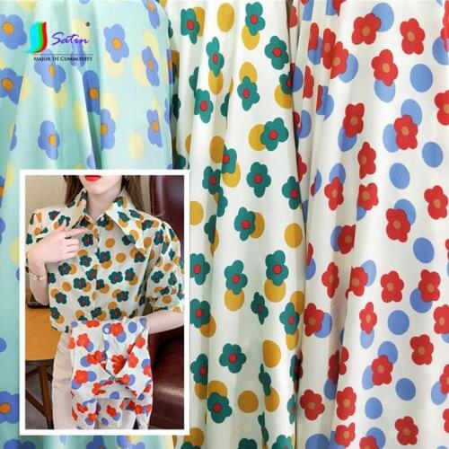 New Style Impermeable Flower Ball Chiffon Fabric For Clothes Thin Soft Floral Blouse Make Skirt Dress Curtain Bag Material Cloth