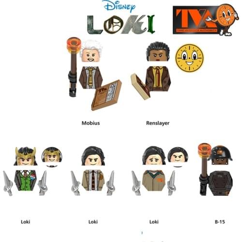 New Marvel Mini Hero Avengers Figures LOKI TVA Mobius Miss Minute Avengers Building Blocks Figures Children Toys Kid Gift