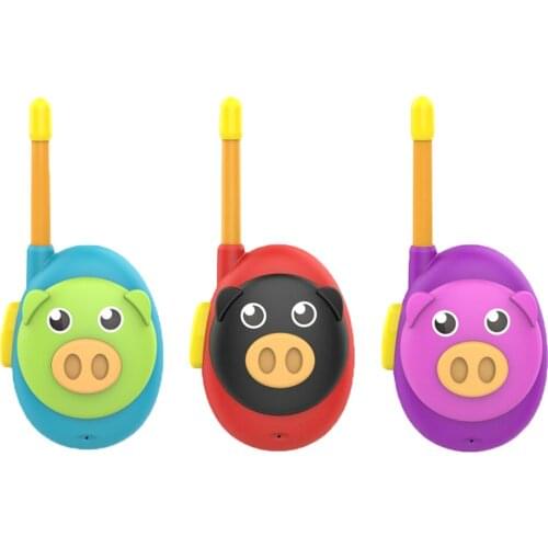 NEW Two Way Radio Walkie Talkies for Kids parents 1km Range safe Lovely Pig Interphone Parent-child Interactive Toys for Chidren