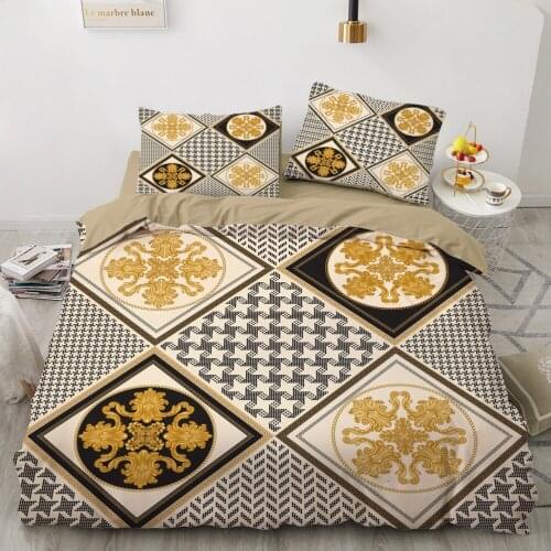 Luxury 3D Bedding set Europe Queen King Double Duvet cover set Bed linen Comfortable Blanket/Quilt cover Bed Set Palace lattice