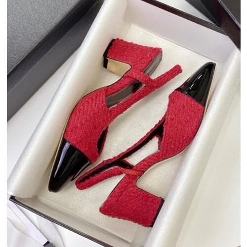 S Plus Size 34-43 Womens Sandals High Quality Leather Shoes Square Toes Slip On Summer Sandals Ins Fashion Pumps For Woman