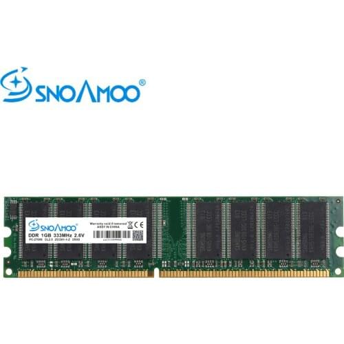 SNOAMOO DDR 1GB 400MHz PC-3200 DDR 333MHz 184Pin Desktop High Quality ddr memory CL3 DIMM RAM 1G Lifetime Warranty