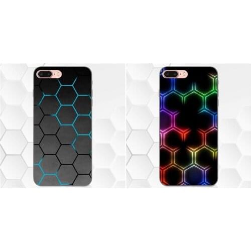 TPU Shell Amazing Digital Honeycomb Figures For Samsung Galaxy Note 4 8 9 S3 S4 S5 S6 S7 S8 S9 S10 Edge Plus Lite I9080 G313