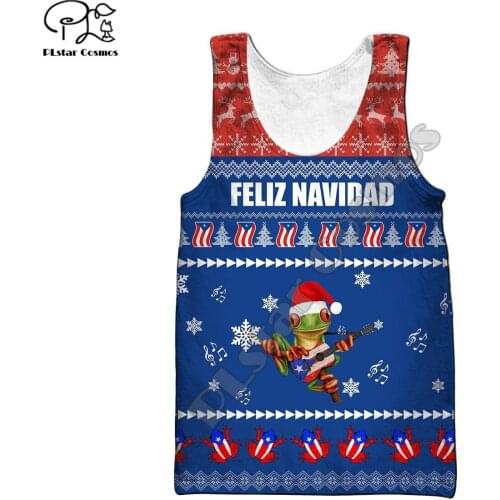 PLstar Cosmos Merry Christmas Santa Claus Streetwear Hot Summer 3D Printed Casual Sleeveless Unisex Tank Top Vest Men/Women M62