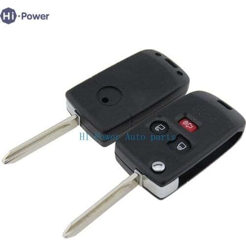 Hi-power Remote Car Key Shell 3 Buttons Flip Folding Fob Key For FORD MAZDA MERCURY Escape Expedition Freestar Ranger Explorer