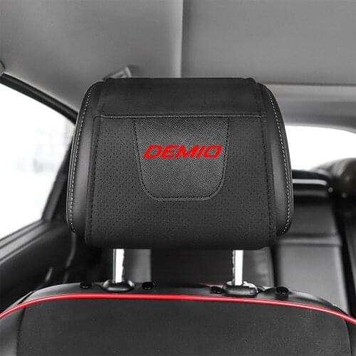 1pc For Mazda Demio Car Headrest Protector Case Pu Leather Car Headrest Cover Car Accessories