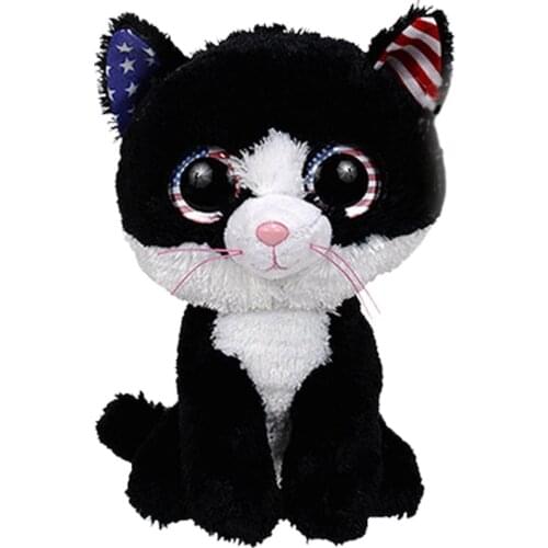 15cm Ty Stuffed & Plush Freedom The Black Cat Animal Toy Collectible Doll Toy Boy girl Gift