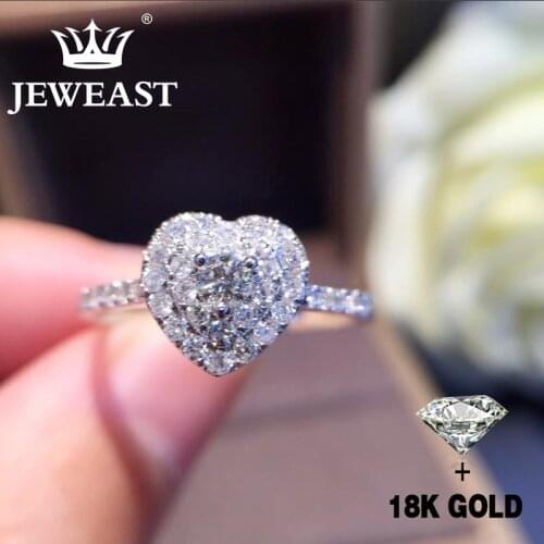 18K Gold Pure Gold Ring AU 750 Gold Solid Gold Rings Good Beautiful Upscale Trendy Classic Party Fine Jewelry Hot Sell New 2020