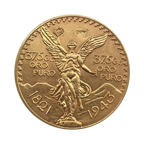 1943 Mexico 50 Pesos coins COPY 37mm