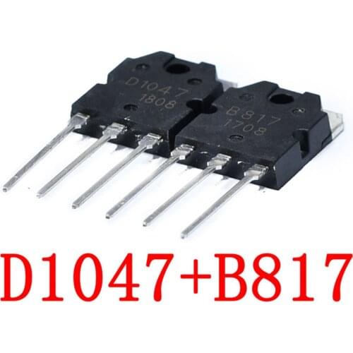 2PCS New 2SB817 2SD1047 B817 D1047 High-Power Audio Amplifier Pair Tube TO-3P