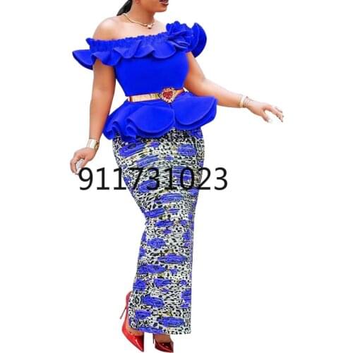 African Dresses for Women 2021 Spring and Autumn African Women Printing Plus Size Long Dress African Clothes