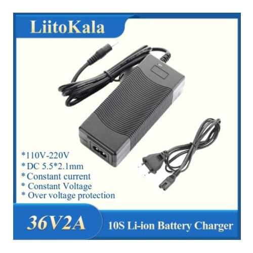 HK LiitoKala Real 36V 29.4V 25.2V 48V 12.6V 2A battery pack 18650 The lithium battery charger