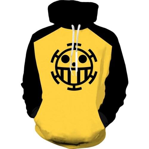 Anime One Piece Trafalgar Law Cosplay Hoodie Costume Unisex 3D Print Hood Hoodie Tops Adult Sweatshirt Pullover