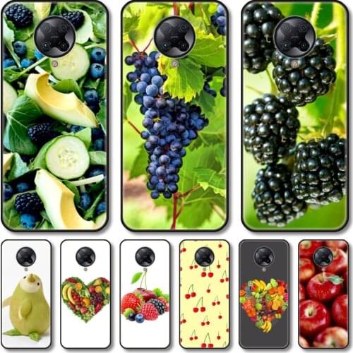 Delicious fruit Phone Case For xiaomi M2 C3 X3 F2 Lite NFC 6 5 x Poco k30 Pro Anime Black Cover Silicone Back Pretty tpu