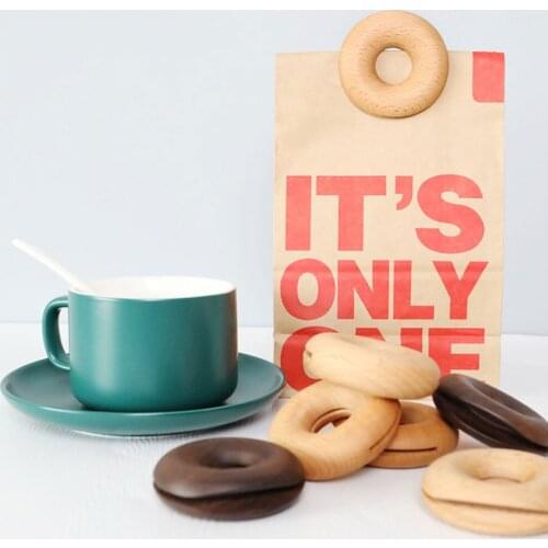 Wooden Donut Seal Pour Food Storage Bag Clip Clamp Snack Sealing Clip Fresh Keeping Sealer Plastic Helper Kitchen Gadgets