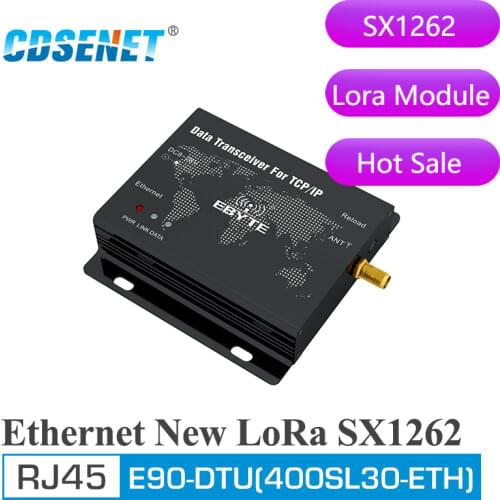 E90-DTU(400SL30-ETH) LoRa SX1262 30dBm Ethernet RJ45 Interface RSSI LBT Relay Networking Wireless Transceiver Serial Port Server