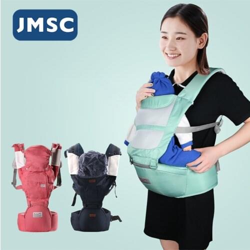 JMSC Ergonomic Baby Carrier Infant Kid Hip Seat Kangaroo Sling Front Facing Backpack for Travel Outdoor Activity Gear Sling Wrap