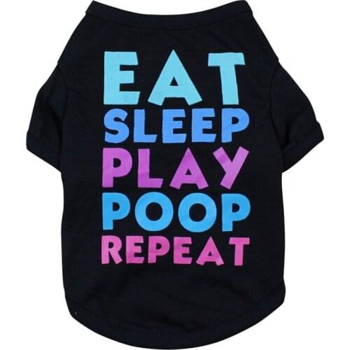 Pet Dog T-shirt Letters Vest Dog Clothes Summer Clothing for Dog Shirts Puppy Yorkshire Terrier Chihuahua Clothes