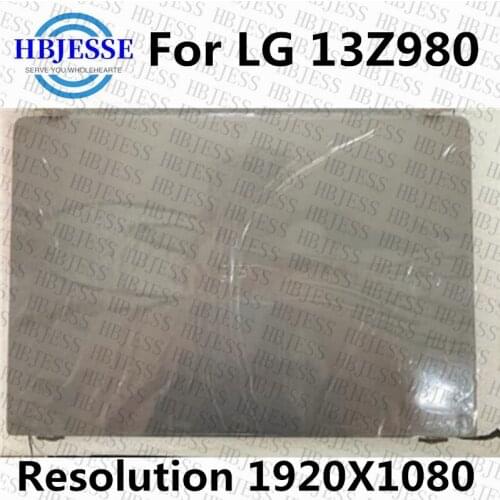 Perfect 13.3 inch LCD Screen LP133WF6 SPG1 full Assembly for LG 13Z980 has touch function FHD 1920X1080 White color or grey
