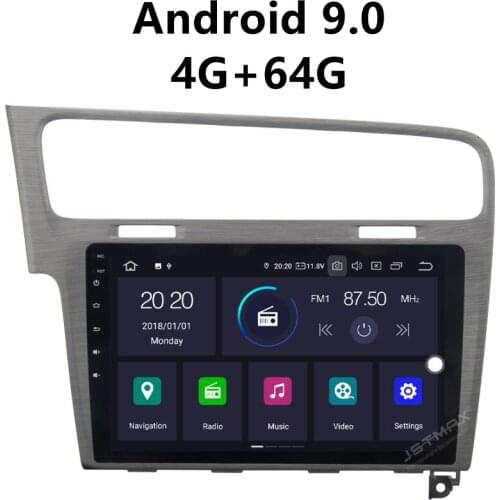JSTMAX 10.2'' Android 9.0 4G + 64G ISP Screen Car DVD Radio Stereo Player For Golf 7 2013 2014 2015 2016 2017 Stereo Multimedia