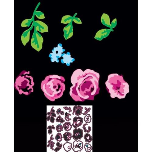 Beautiful flowers and leaves cutting Dies metal mould decoration clipping paper trade cutting blade punch literal die