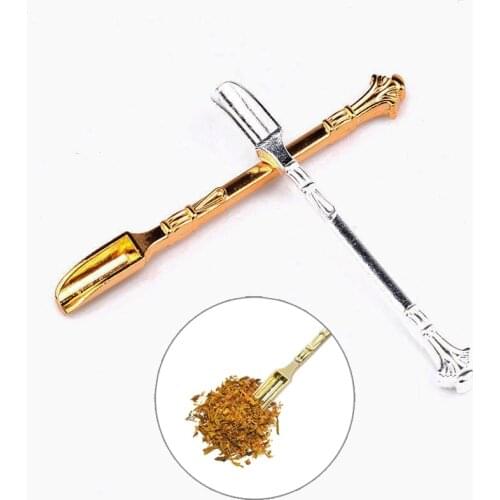 Metal Pipe Shovel Tobacco Spoon Use For Sniffer Snorter Powder Spoons Smoking Pipe Refill Tool Cigarette Maker Accessories Gife