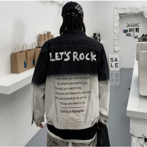 Men Denim Jackets Coats Hip Hop Streetwear Casual White Jeans Jacket Fashion Punk Rock Cowboy Carg Coat Men 2020 spring Autumn