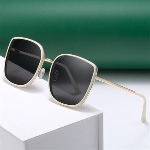 Seemfly Classic Metal Big Frame Sunglasses Female Vintage Sun Glasses Driving Travel Eyewear Goggle Spectacle UV400 Shades New
