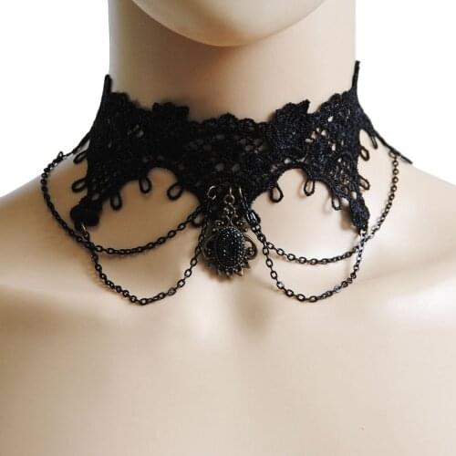 Vintage Choker Necklace Gothic Jewelry Necklaces & Pendants False Collar Statement Necklace for Women Accessories