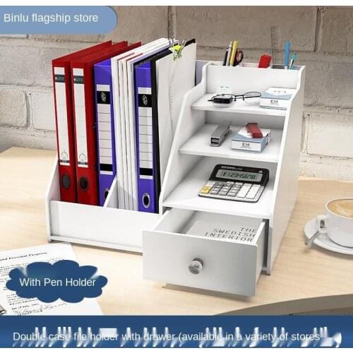 Newspaper Rack Magazine Holder Stationery Storage Box Desk Organizer For Document Letter File Tray Home Office School Supplies