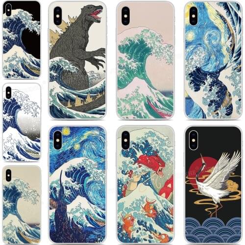 Silicone Wave off Kanagawa Cover For Oukitel C23 C22 C21 C19 C18 K6000 C17 C16 C15 C13 Pro K9 U20 Plus Y4800 Phone Case