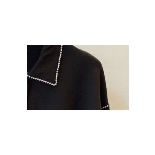 Rhinestone Set Drill Black Women Knit Cardigans Turn-down Collar Single Breasted Loose Autumn Winter Female Knit Sweater Coat