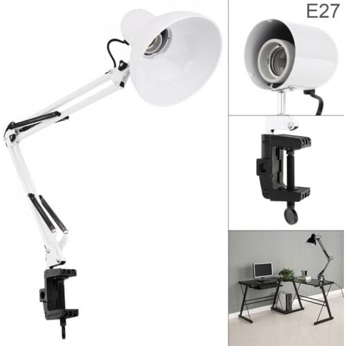 Led Iron Long Arm Folding Clip Eye Protection and Light Mending Table Lamp for Study / Office Work / Bedroom / Bedside / Gift