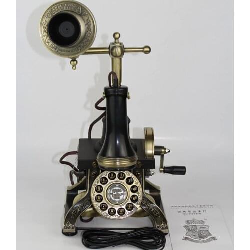 Antique Style Telephone Rotary / Button Dial, HA1884TN Vintage Table Decorative Telephone Corded Retro Phone for Home