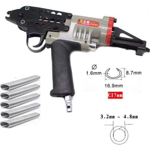 High Quality SC760 Pneumatic C Shape Ring Plier Tool Air C-Type Nail Gun Metal Cage Lashing Tool Fence Connect Tool