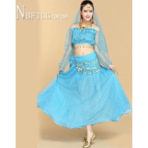 Clothing Two Piece Set Long Sleeve Blouse Skirt Dance Outfits Women Suits