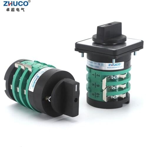 ZHUCO KDHC-32/3X3-3 32A Gas Shielded Welding Machine 3 Gears 3 Sections Adjustable Welding Machine Rotary Changeover Cam Switch