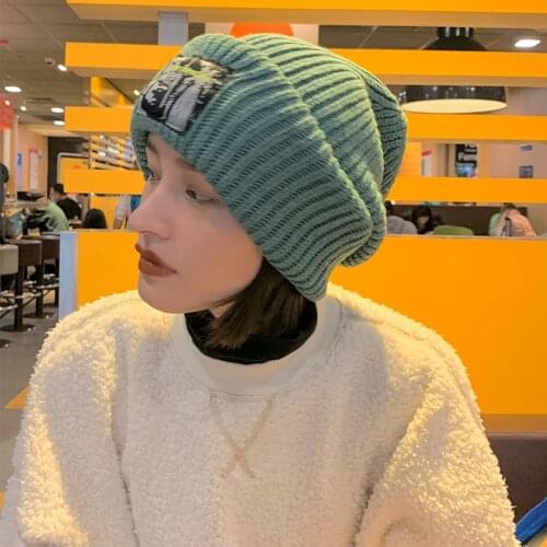 Winter Beanie Hat For Women Men Winter Hat Knitted Winter Skullies Hat Unisex Ladies Warm Bonnet Cap Korean Trendy Oversized Hat