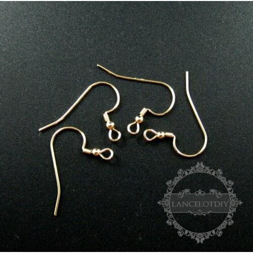 0.69mm thick ball end ear wire gold filled high quality color not tarnished earrings DIY supplies findings 1705050