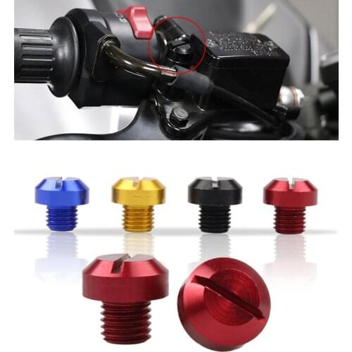 1Pair Aluminum Screws M10X1.25 Mirror Hole Plugs Bolts for Honda Yamaha Suzuki Kawasaki KTM Motor Accessories